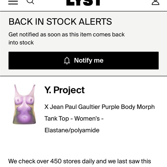 Y/Project X Jean Paul Gaultier Body Morph Tank Top - Picture 5 of 5